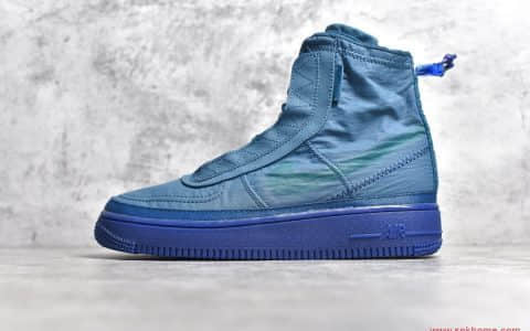 Nike Air Force 1 Shell WMNS 深海蓝 空军一号高帮丝绸 货号BQ6096-300