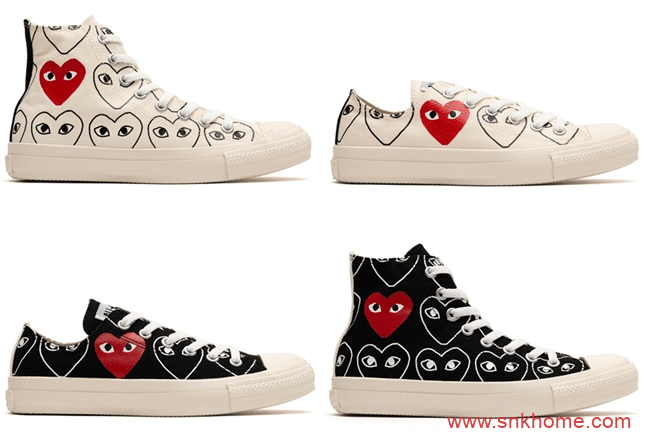 CDG PLAY x Converse 匡威经典PLAY联名 匡威川久保玲