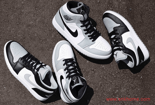 迪奥联名同款配色 AJ1中帮低帮灰黑脚趾两款新款 货号554724-092/553558-039
