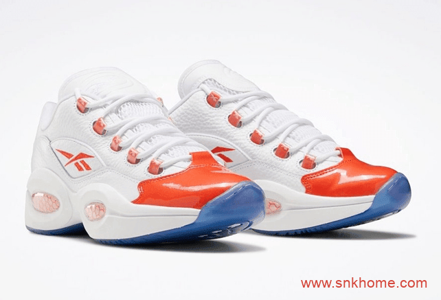 艾弗森战靴 Reebok Question Low锐步低帮橙色脚趾 货号FX4999