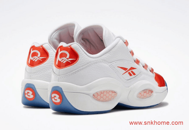 艾弗森战靴 Reebok Question Low锐步低帮橙色脚趾 货号FX4999