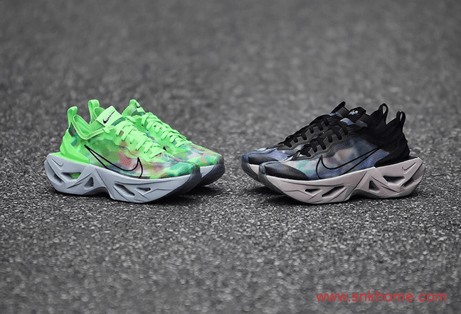 耐克扎染蝉翼鞋面 Nike ZoomX Vista Grind SP荧光绿、黑色新配色  货号：CT5770-300