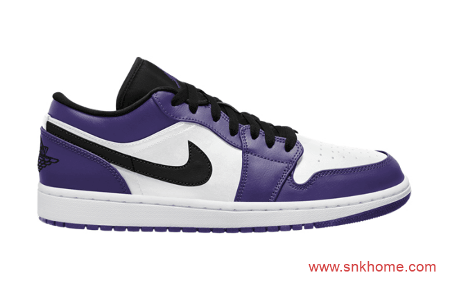 Air Jordan 1 Low “Court Purple” AJ1紫加哥 AJ1白紫脚趾低帮  货号：553558-500