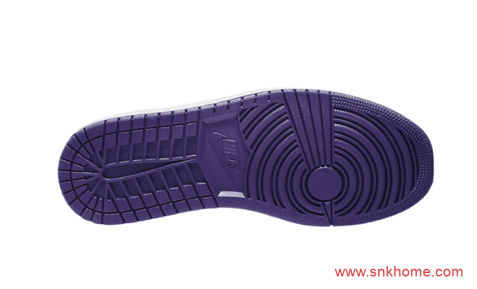 Air Jordan 1 Low “Court Purple” AJ1紫加哥 AJ1白紫脚趾低帮  货号：553558-500