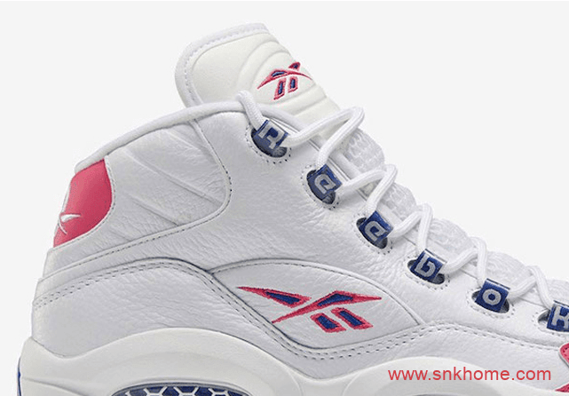 新款锐步球鞋 实战白色鞋面粉脚趾篮球鞋 Reebok Question Mid “Pink Toe”  货号：FX7441