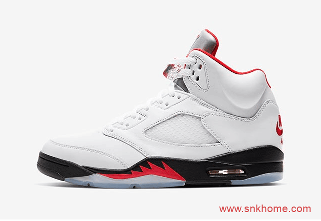 Air Jordan 5 “Fire Red” 2020 AJ5白红AJ5流川枫亲子鞋 货号： DA1911-102（成人）