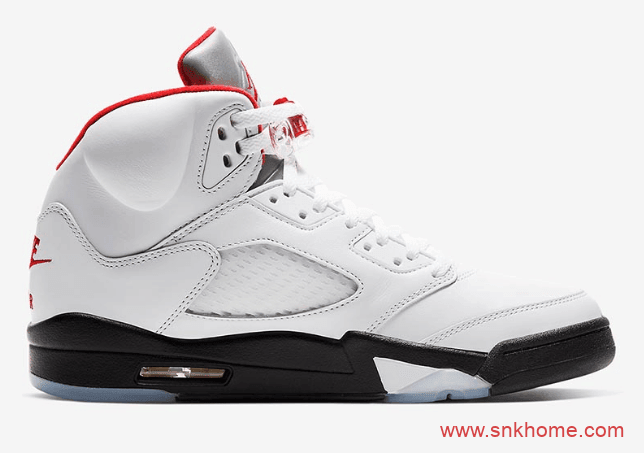 Air Jordan 5 “Fire Red” 2020 AJ5白红AJ5流川枫亲子鞋 货号： DA1911-102（成人）