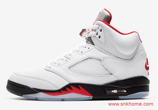 Air Jordan 5 “Fire Red” 2020 AJ5白红AJ5流川枫亲子鞋 货号： DA1911-102（成人）