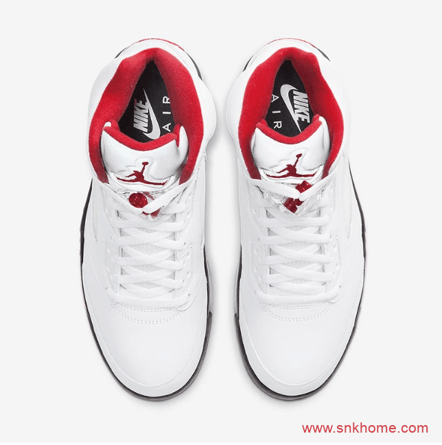 Air Jordan 5 “Fire Red” 2020 AJ5白红AJ5流川枫亲子鞋 货号： DA1911-102（成人）