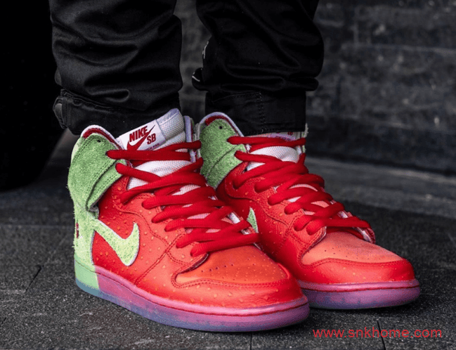 Nike SB Dunk High “Strawberry Cough”耐克Dunk咳嗽草莓发售日期  货号：CW7093-600