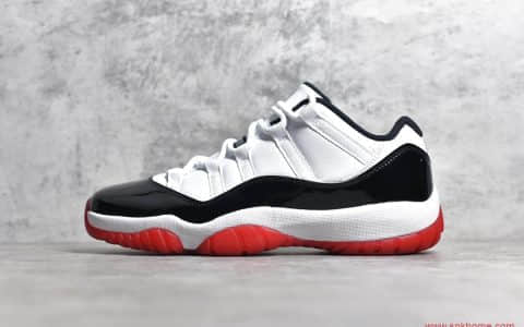 AJ11白黑红低帮 莞产AJ11真碳 Air Jordan 11 Low “White Bred” 货号：AV2187-160