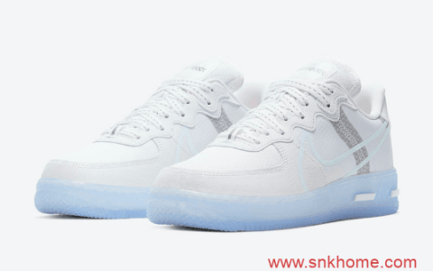 Nike Air Force 1 React 夏季穿搭力气 空军解构水晶底 货号：CQ8879-100