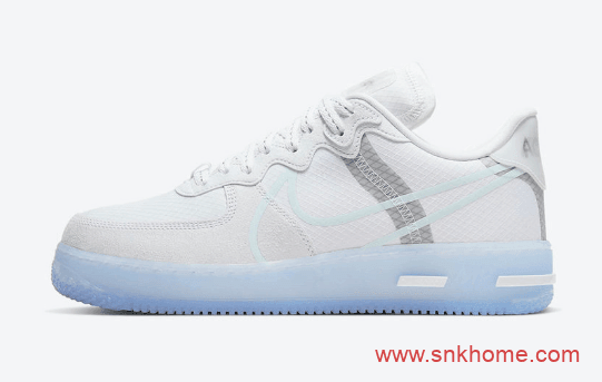 Nike Air Force 1 React 夏季穿搭力气 空军解构水晶底 货号：CQ8879-100