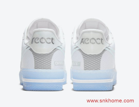 Nike Air Force 1 React 夏季穿搭力气 空军解构水晶底 货号：CQ8879-100