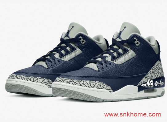 Air Jordan 3“Midnight Navy” 午夜蓝 AJ3蓝灰配色 货号：CT8532-401 