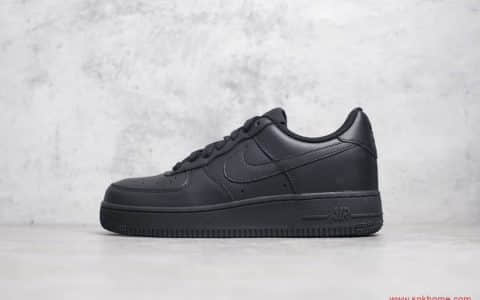 Nike Air Force 1纯黑配色 空军内置SOLE缓震气垫 货号：315122-001