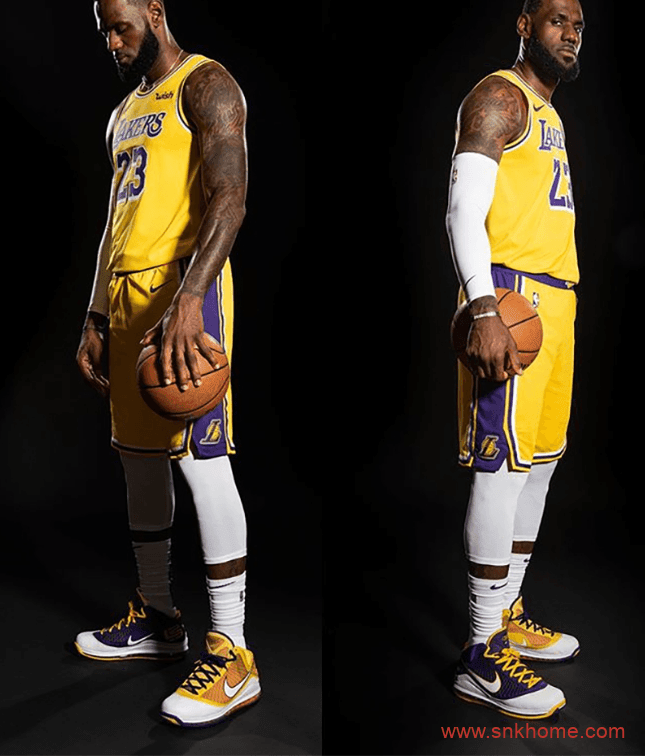 Nike LeBron 7 “Lakers” 詹姆斯是七代篮球鞋湖人鸳鸯配色 货号：CW2300-500