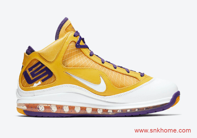 Nike LeBron 7 “Lakers” 詹姆斯是七代篮球鞋湖人鸳鸯配色 货号：CW2300-500