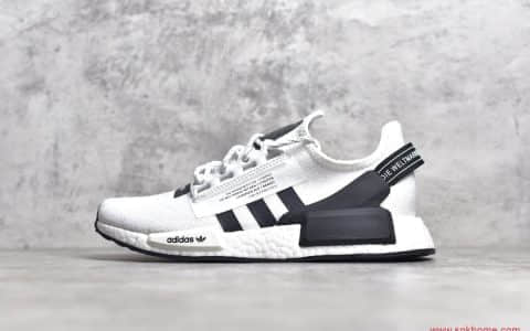 巴斯夫真爆阿迪达斯纯原NMD黑白慢跑鞋 Adidas NMD R1 Boost V2 货号：FW5328