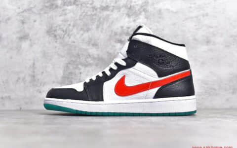 OG纯原版本 Air Jordan 1 Mid AJ1 乔1红黄彩勾鸳鸯 货号：BQ6472-063