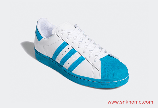 adidas Superstar “Bold Aqua” 蓝色贝壳头白色鞋面发售日期 货号：FY2756