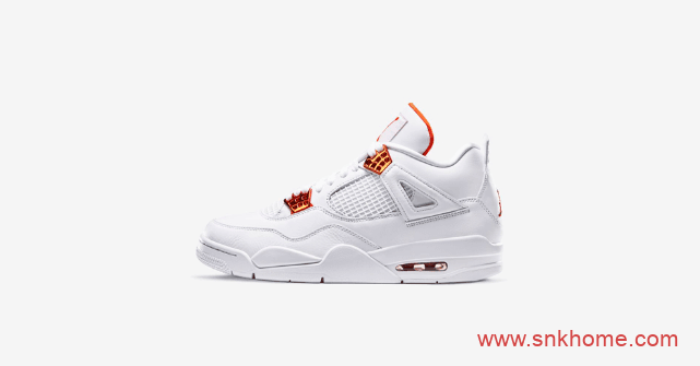 Air Jordan 4 “Orange Metallic” 纯白AJ4金属白橙已发售 货号：CT8527-118