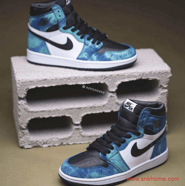 Air Jordan 1 High OG WMNS “Tie-Dye”  上脚图 AJ1高帮扎染发售日期 货号：CD0461-100