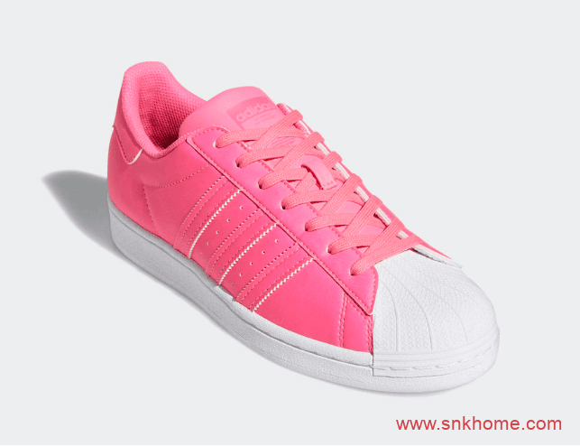 adidas Originals Superstar Solar Pink 阿迪达斯荧光粉贝壳头发售价格 货号：FY2743