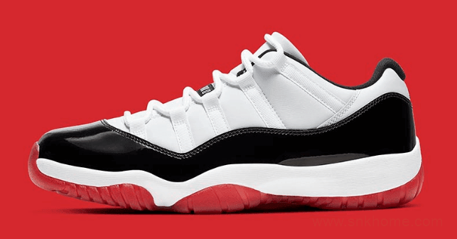 Air Jordan 11 Low “White Bred”  康扣 AJ11白黑红低帮真碳篮球鞋突袭上架 货号：AV2187-160