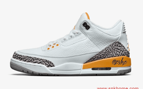 Air Jordan 3小湖人渲染图 AJ3爆裂纹实战篮球鞋