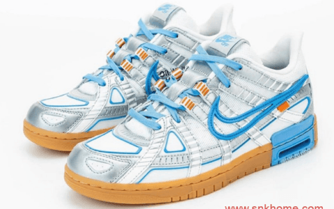 北卡蓝 OFF-WHITE x Nike Air Rubber Dunk 新配色耐克OW联名发售信息 货号：CU6015-100