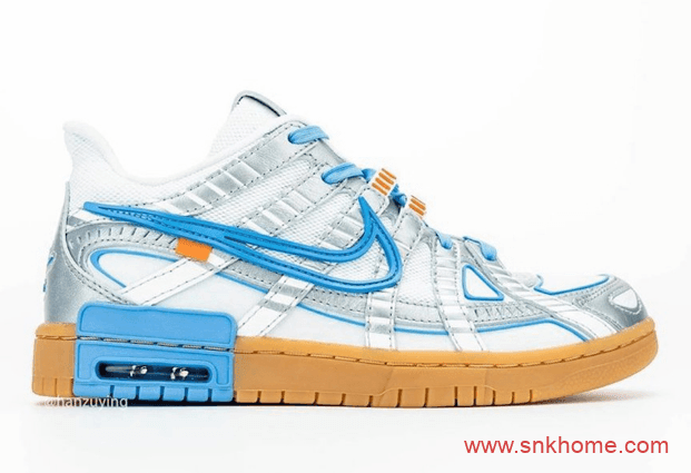 北卡蓝 OFF-WHITE x Nike Air Rubber Dunk 新配色耐克OW联名发售信息 货号：CU6015-100