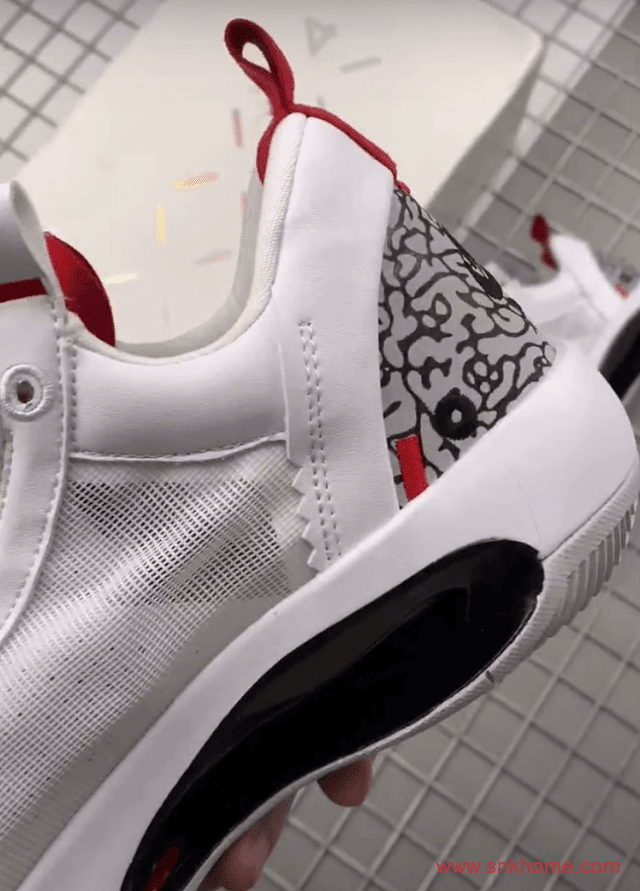 Air Jordan 34 Low “White Cement”   AJ34东契奇白水泥经典爆裂纹 货号：CZ7747-101