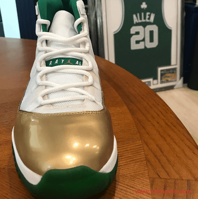 AJ11凯尔特人配色 Air Jordan 11 AJ11雷阿伦专属战靴白金绿配色