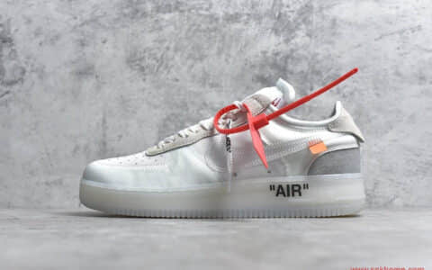 H12纯原版本 OFF-WHITE x Nike Air Force 1 空军OW联名白色 耐克TNE TEN系列 货号：AO4606-100