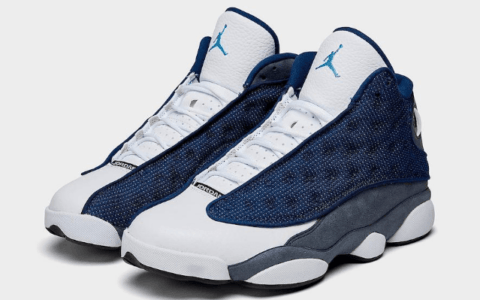 Air Jordan 13 “Flint”  实战篮球鞋 AJ13白蓝GIGI配色即将发售 货号：414571-404