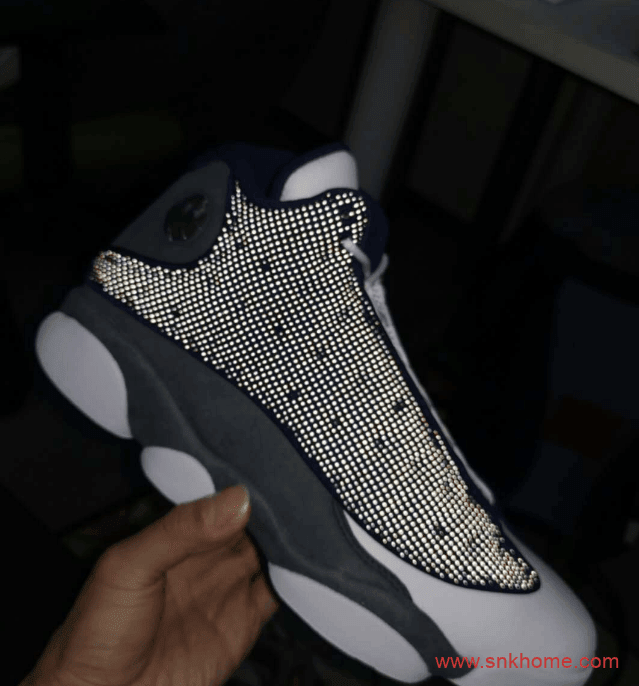 Air Jordan 13 “Flint”  实战篮球鞋 AJ13白蓝GIGI配色即将发售 货号：414571-404