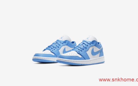 Air Jordan 1 WMNS “UNC” 北卡蓝低帮AJ1白蓝发售日期 货号：AO9944-441