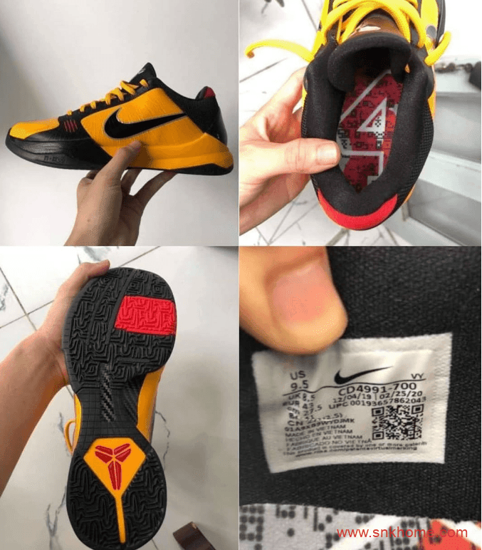 Nike Kobe 5 Protro “Bruce Lee”  科比五代李小龙配色黄黑实战篮球鞋发售日期 货号：CD4991-700