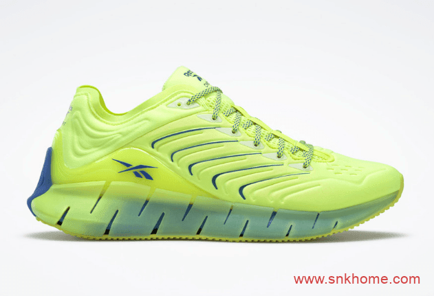 Chromat x Reebok Zig Kinetica  锐步猪大肠锐步联名跑鞋荧光绿发售日期 货号：FX2460/FX2461/FX2459