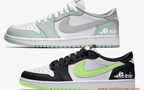 Air Jordan 1 Low OG “Ghost Green” AJ1Neutral Grey两款夏季清爽配色 货号：CZ0790-103/CZ0790-100