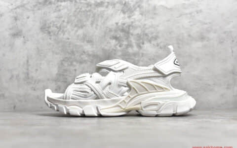 巴黎世家 Track Sandal Sneakers”Black/Silver”轨道2代 巴黎世家纯白色凉鞋 巴黎世家老爹鞋