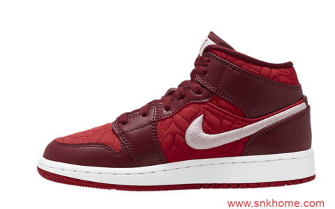 Air Jordan 1 Mid GS  AJ1多材质拼接 AJ1尼龙面料 货号：AV5174-600