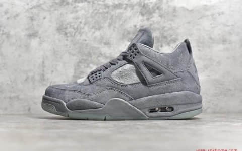 纯原版本OG版本 Air Jordan 4 X Kaws 灰麂皮 货号：930155-003