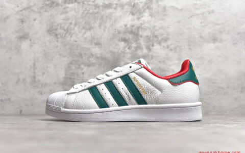 Adidas Superstar Original 公司级版本阿迪达斯贝壳头白绿红配色 货号：789002