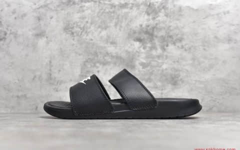 NIKE BENASSI 双绑带拖鞋 正品耐克黑色忍者拖鞋