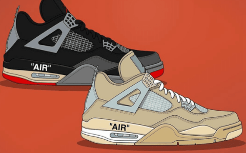 OFF-WHITE x Air Jordan 4 SP WMNS  耐克AJOW联名米白色发售日期 货号：CV9388-100