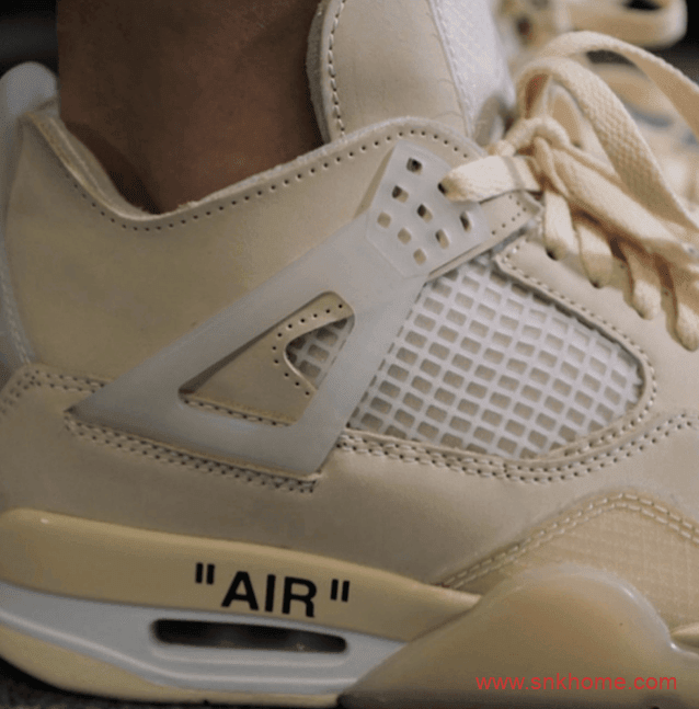 OFF-WHITE x Air Jordan 4 SP WMNS  耐克AJOW联名米白色发售日期 货号：CV9388-100