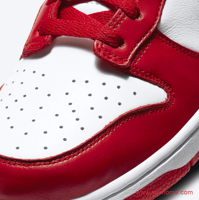 Nike Dunk Low SP “University Red” 耐克Dunk白红低帮滑板鞋发售日期 货号：CU1727-100
