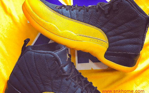 Air Jordan 12 “University Gold”  AJ12黑黄配色湖人客场配色发售日期 货号：130690-070 